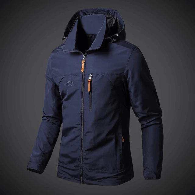Mens Windbreaker Jacket Waterproof Hooded Military Style Outdoor Coat 2