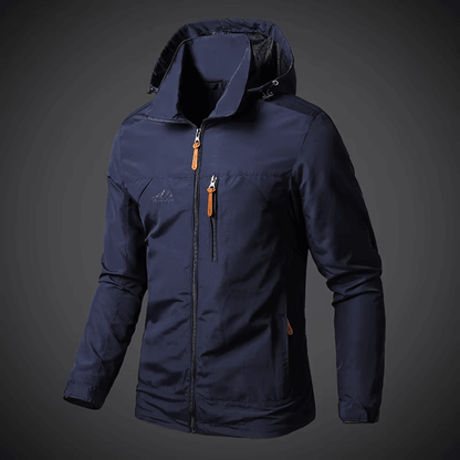 Mens Windbreaker Jacket Waterproof Hooded Military Style Outdoor Coat 2