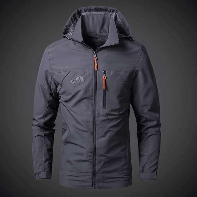 Mens Windbreaker Jacket Waterproof Hooded Military Style Outdoor Coat 3