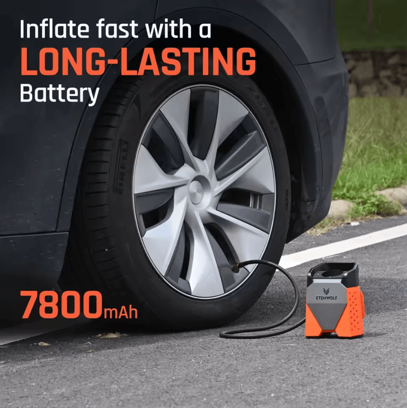 Portable Tire Inflator Pump With Air Compressor And Rechargeable Battery For Cars Motorcycles And T 1