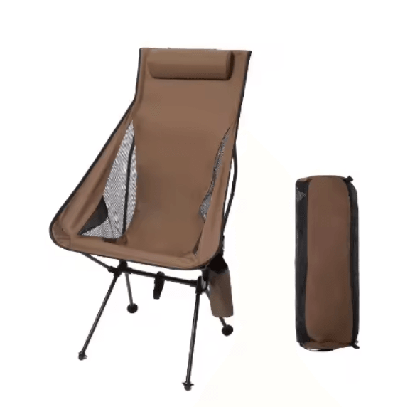 Portable Folding Camping Chair With Headrest Lightweight Outdoor Fishing Chair 4