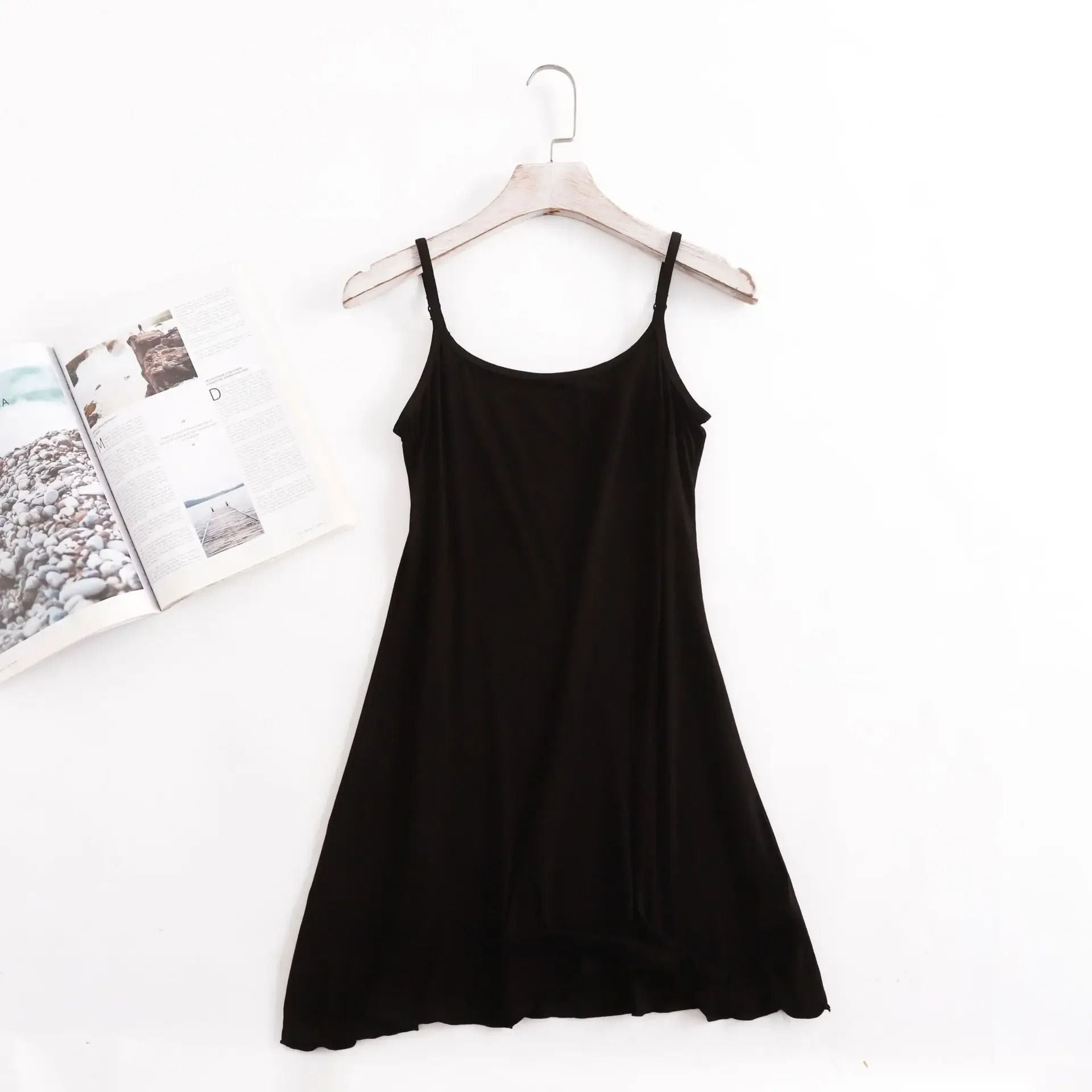 Summer Modal Lace Sling Sleepwear Dress For Women Nightwear Home Pajama Dress 4