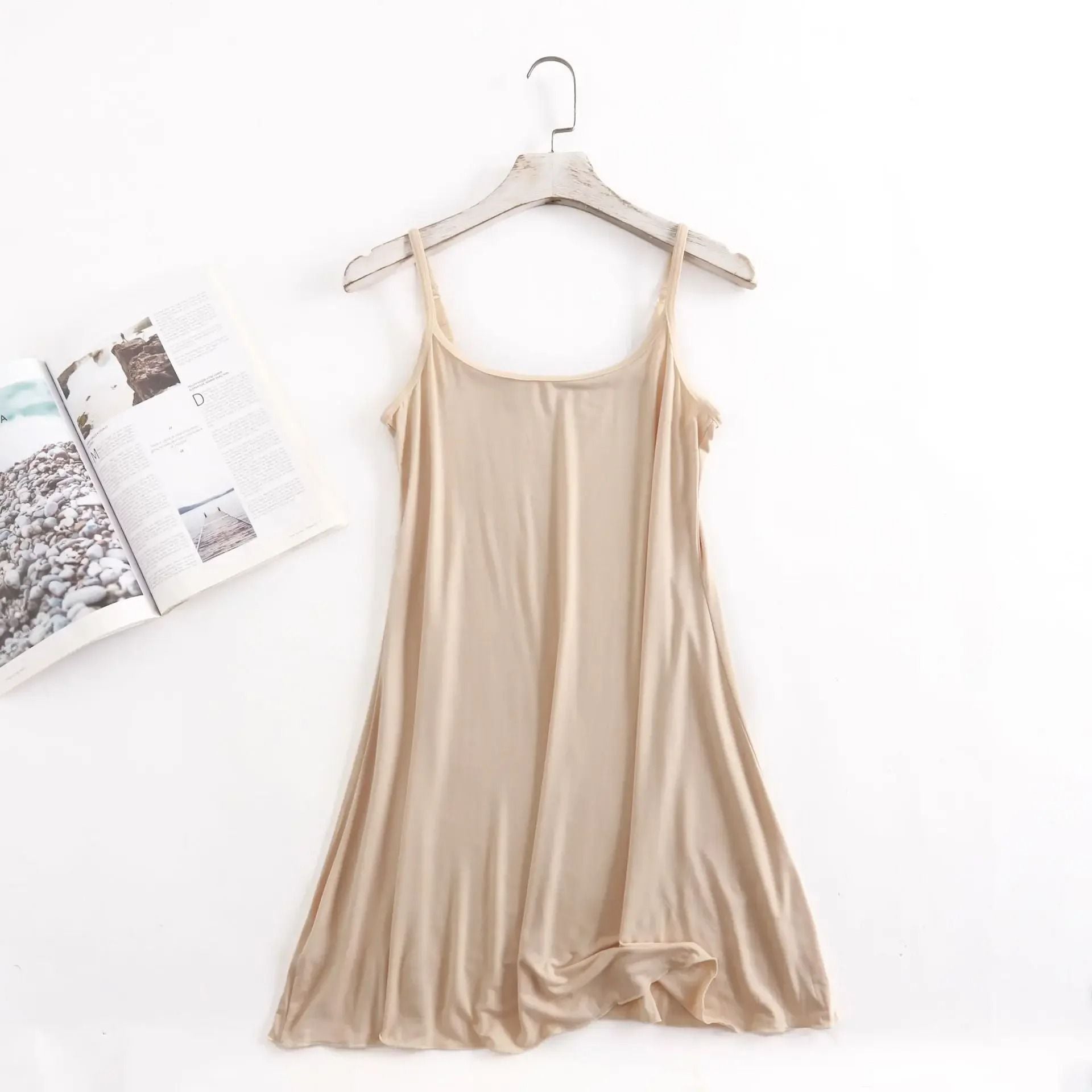 Summer Modal Lace Sling Sleepwear Dress For Women Nightwear Home Pajama Dress 7