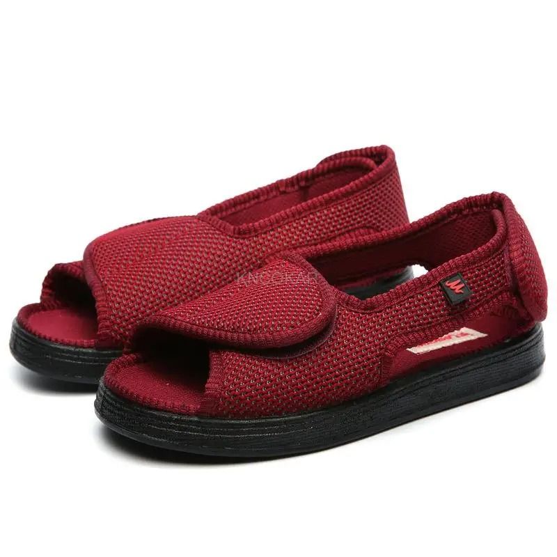 Adjustable Diabetic Widened Shoes NonSlip Breathable Sandals For Swollen Feet And Thumb Valgus Reli 7