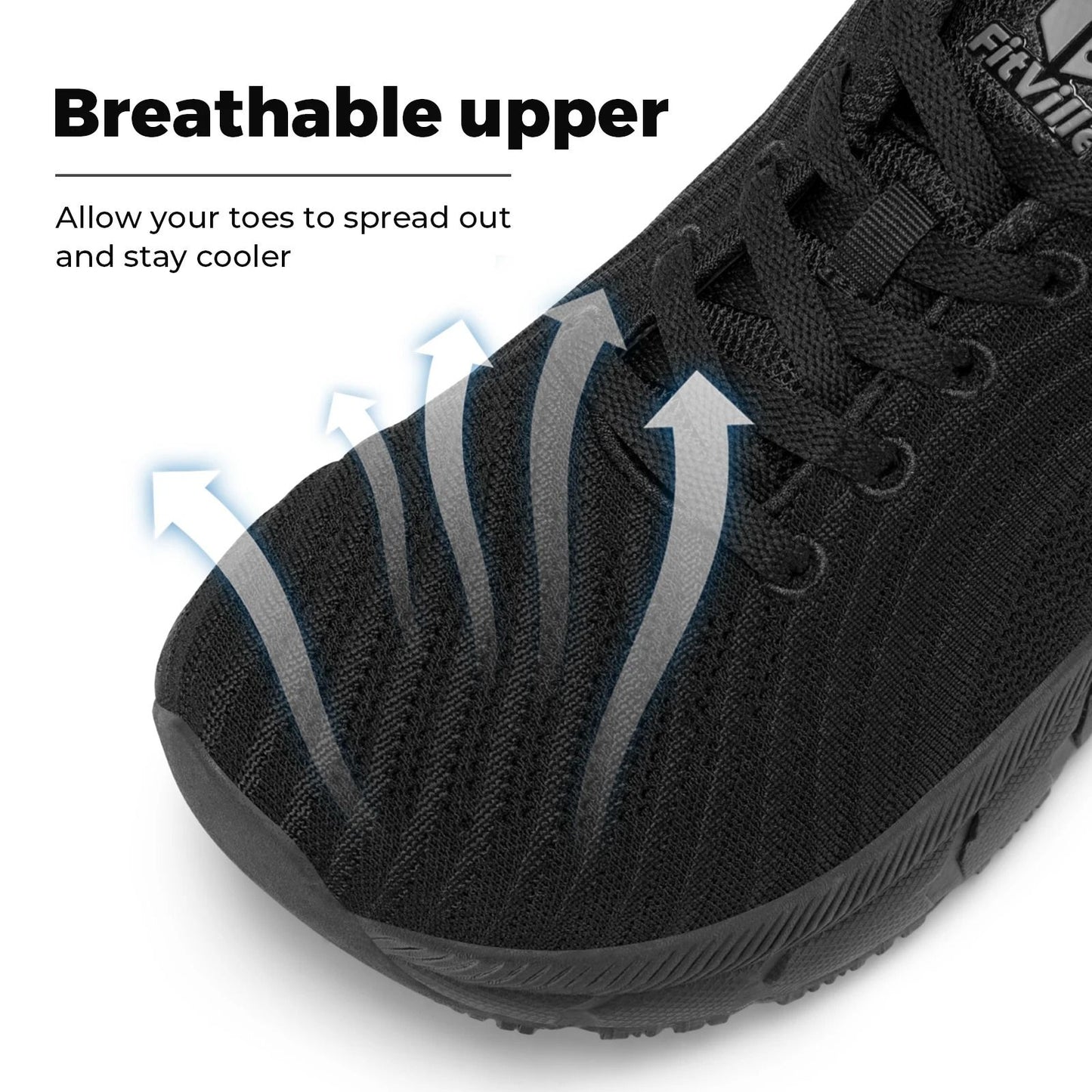 Wide Toe Box Cushioned Running Shoes Extra Wide Breathable Non Slip Sneakers For Men 3