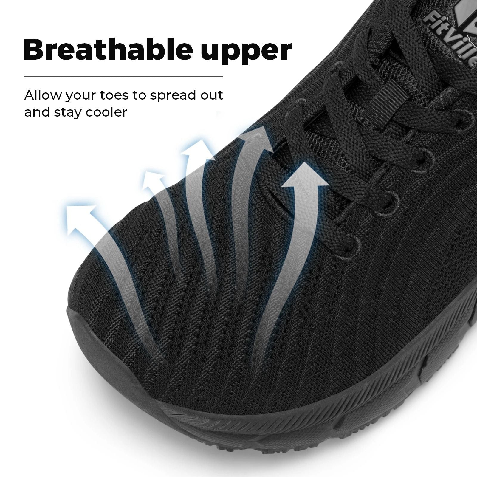 Wide Toe Box Cushioned Running Shoes Extra Wide Breathable Non Slip Sneakers For Men 3