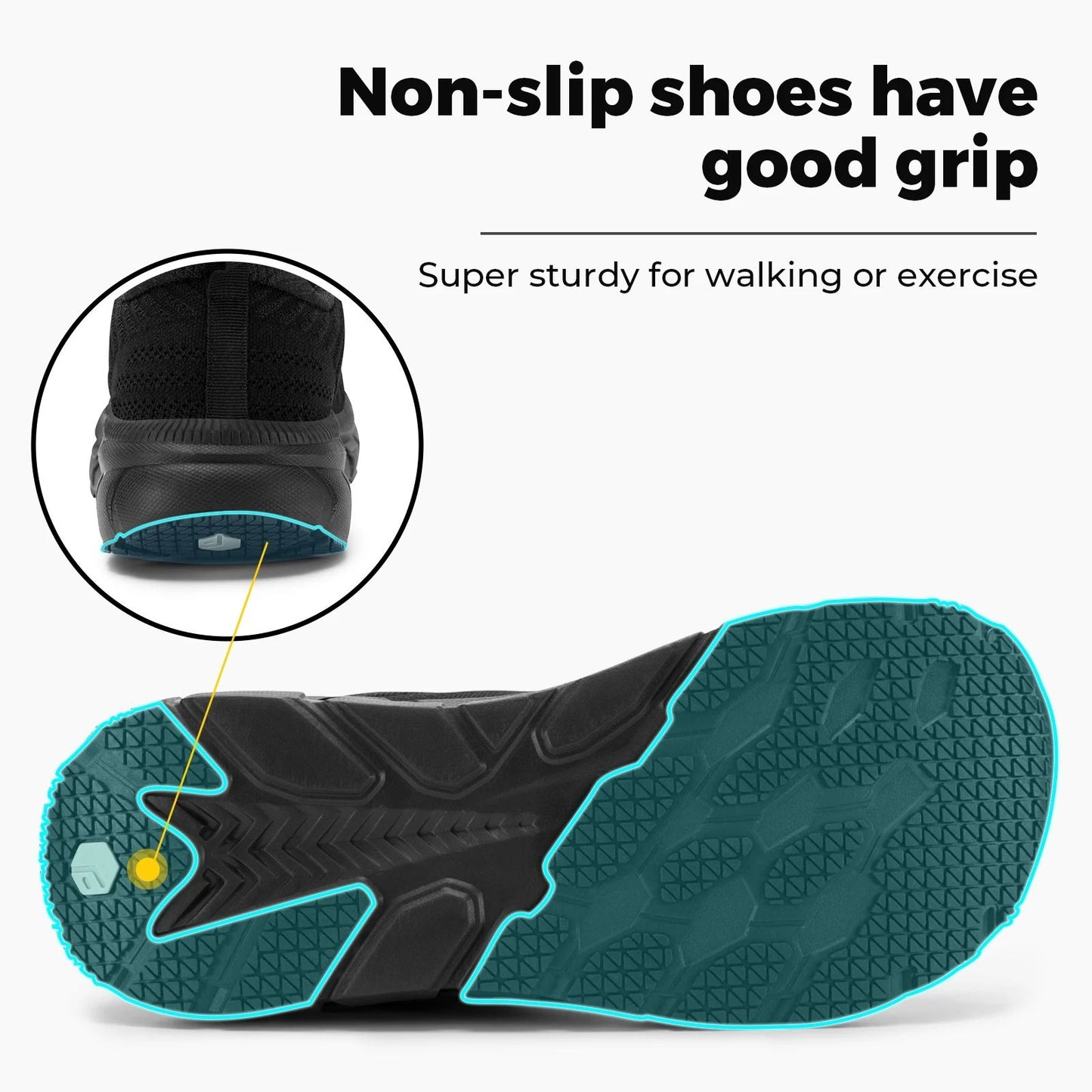 Wide Toe Box Cushioned Running Shoes Extra Wide Breathable Non Slip Sneakers For Men 4