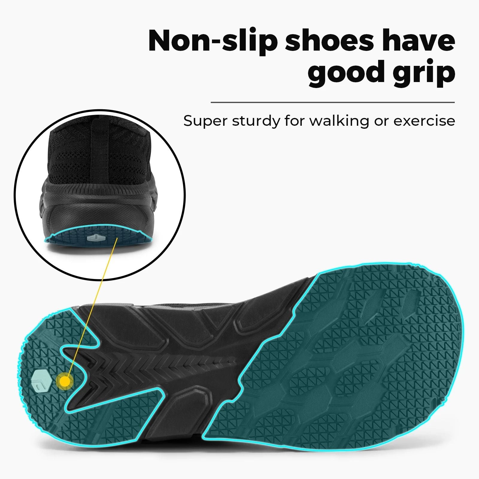 Wide Toe Box Cushioned Running Shoes Extra Wide Breathable Non Slip Sneakers For Men 4