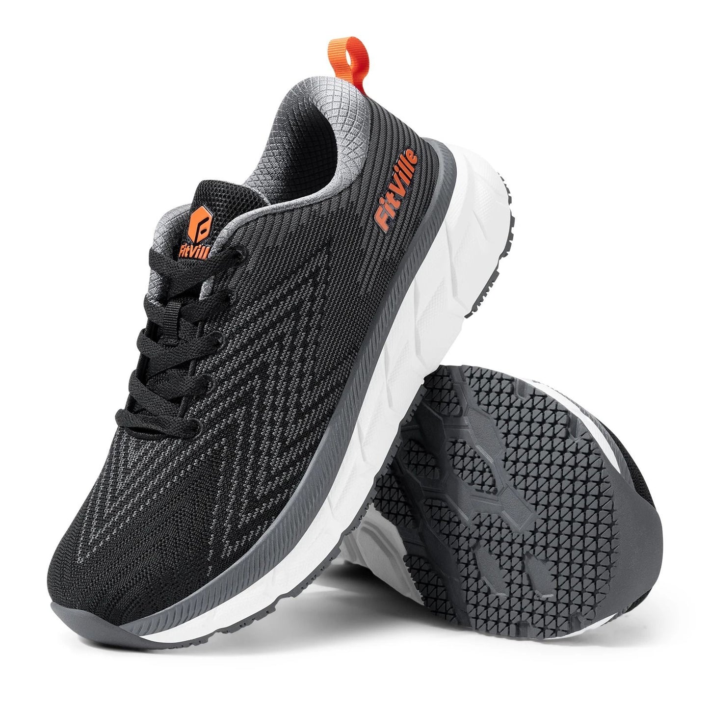 Wide Toe Box Cushioned Running Shoes Extra Wide Breathable Non Slip Sneakers for Men