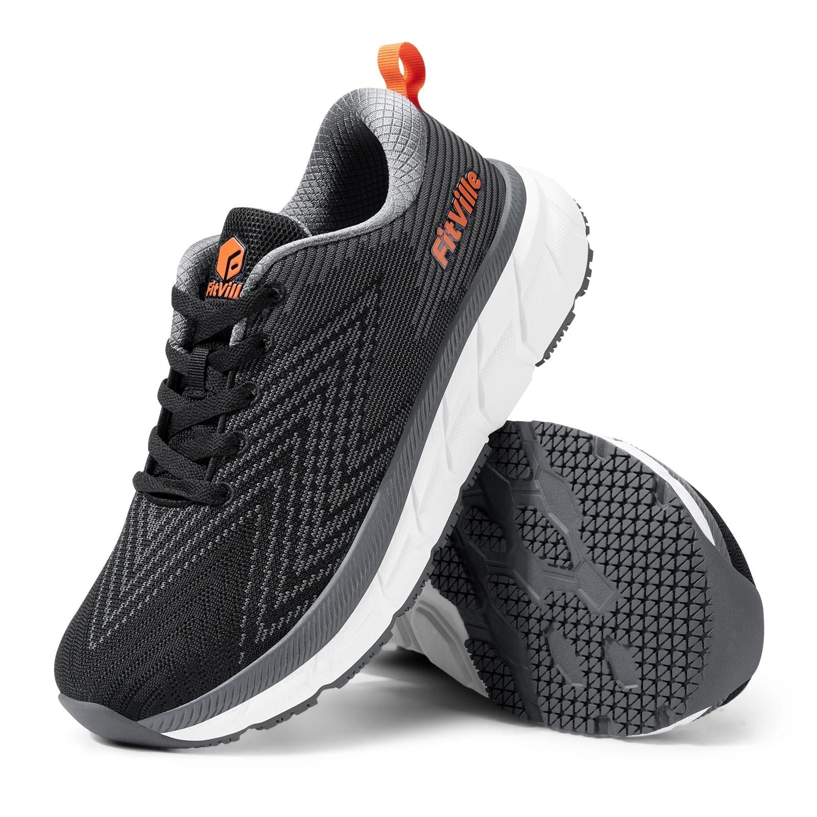 Wide Toe Box Cushioned Running Shoes Extra Wide Breathable Non Slip Sneakers for Men