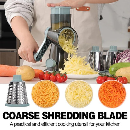 3 In 1 Rotary Cheese Grater Manual Vegetable Slicer And Nut Grinder 3