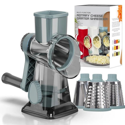 3 In 1 Rotary Cheese Grater Manual Vegetable Slicer And Nut Grinder 7