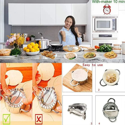 Stainless Steel Dumpling Maker Press For Pastry Ravioli And Pie Wrappers 1