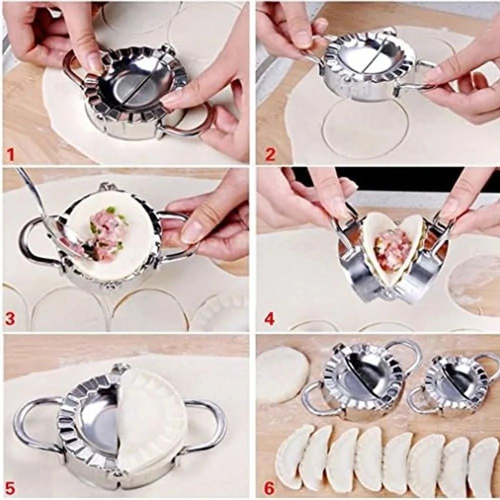 Stainless Steel Dumpling Maker Press For Pastry Ravioli And Pie Wrappers 3