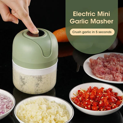Portable Electric Garlic Chopper USB Rechargeable Mini Food Processor 250ml 1