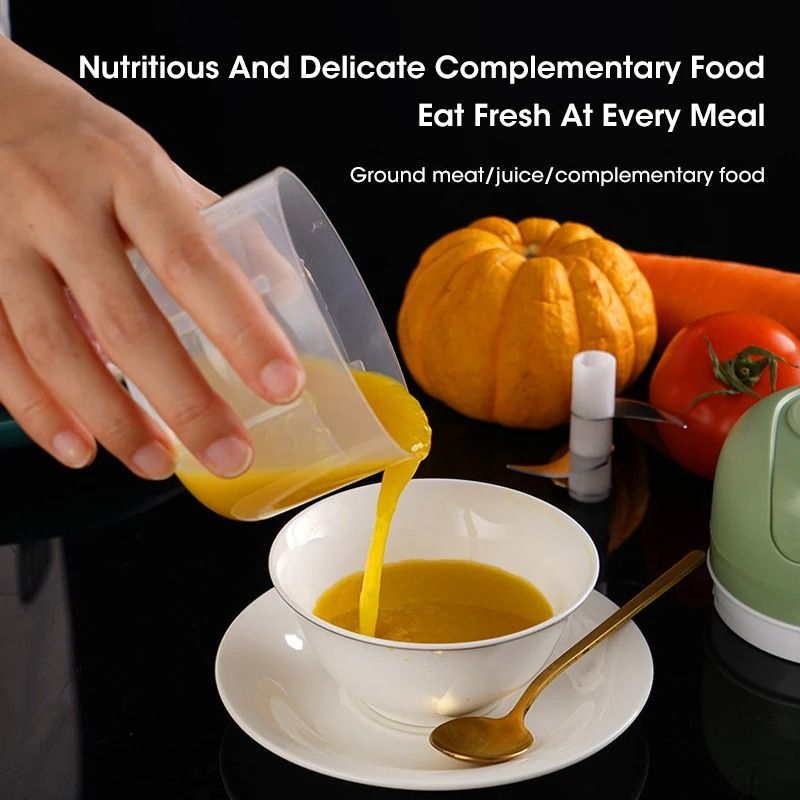 Portable Electric Garlic Chopper USB Rechargeable Mini Food Processor 250ml 5