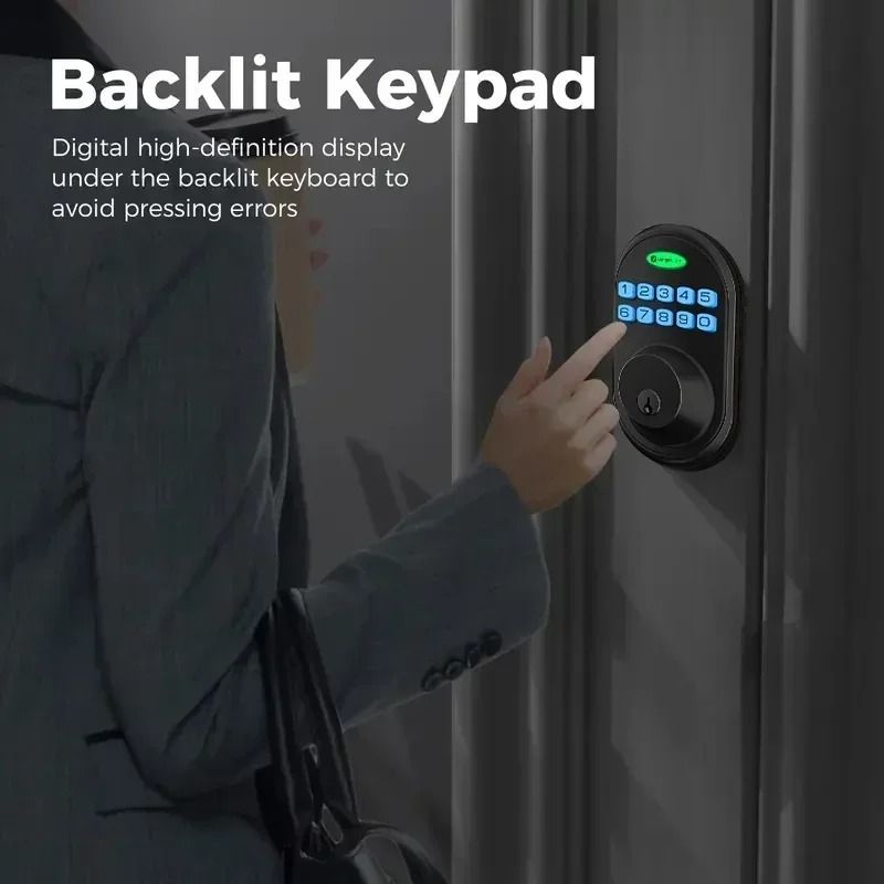Keyless Entry Deadbolt With Keypad One Touch Lock And Auto Lock 2