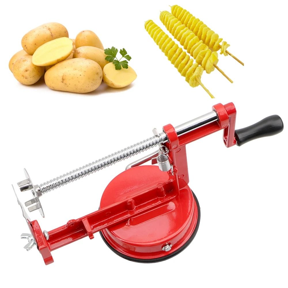 Manual Spiral French Fry Cutter and Vegetable Spiralizer
