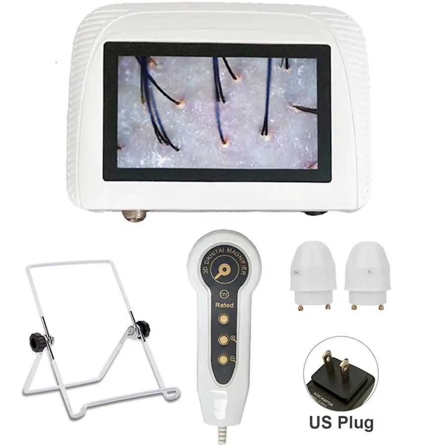 Five Inch Skin And Hair Analyzer With Rechargeable Power And Dual Lenses 4