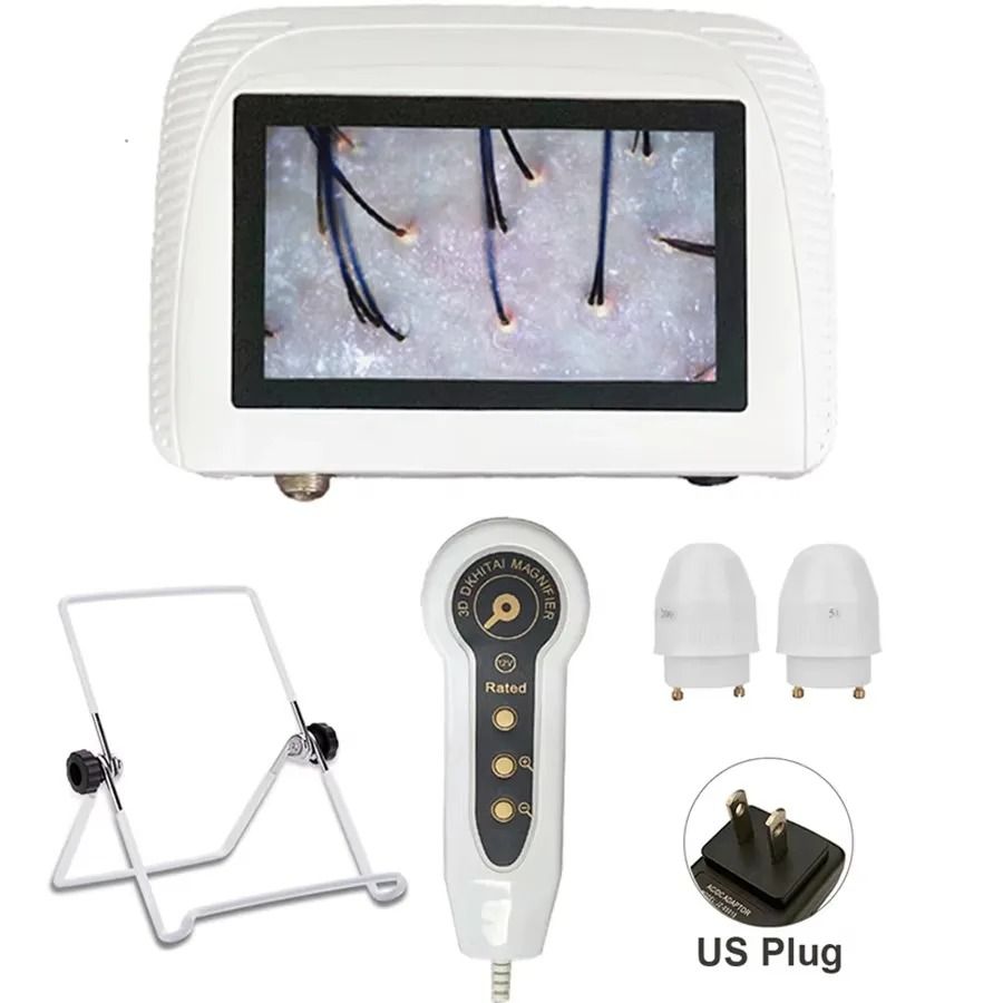 Five Inch Skin And Hair Analyzer With Rechargeable Power And Dual Lenses 7