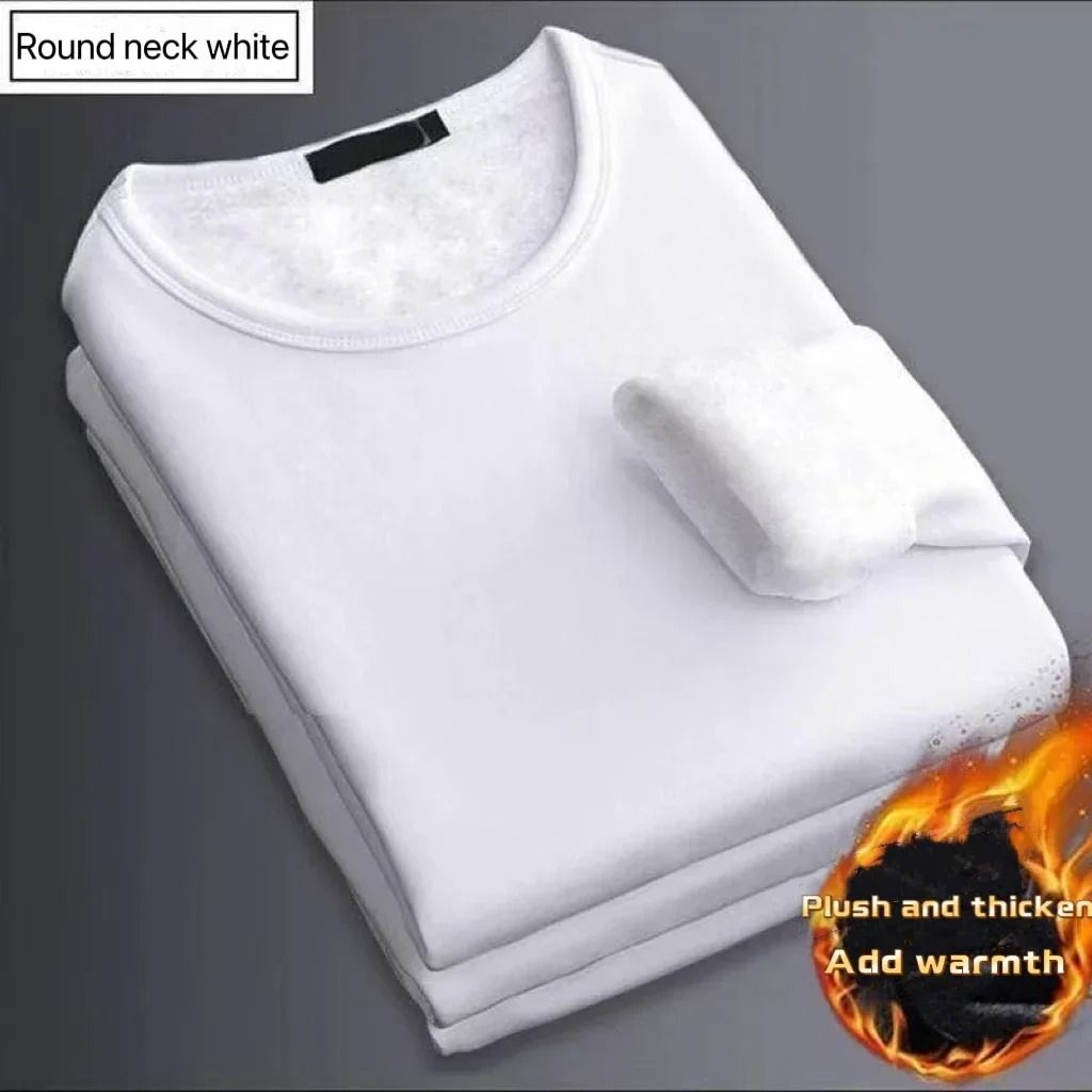 Fleece Lined Thermal Top For Men Long Sleeve Warm Undershirt 4