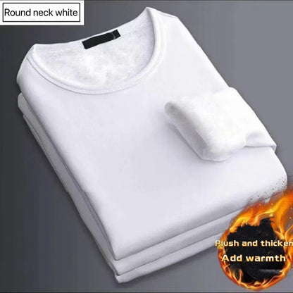 Fleece Lined Thermal Top For Men Long Sleeve Warm Undershirt 4