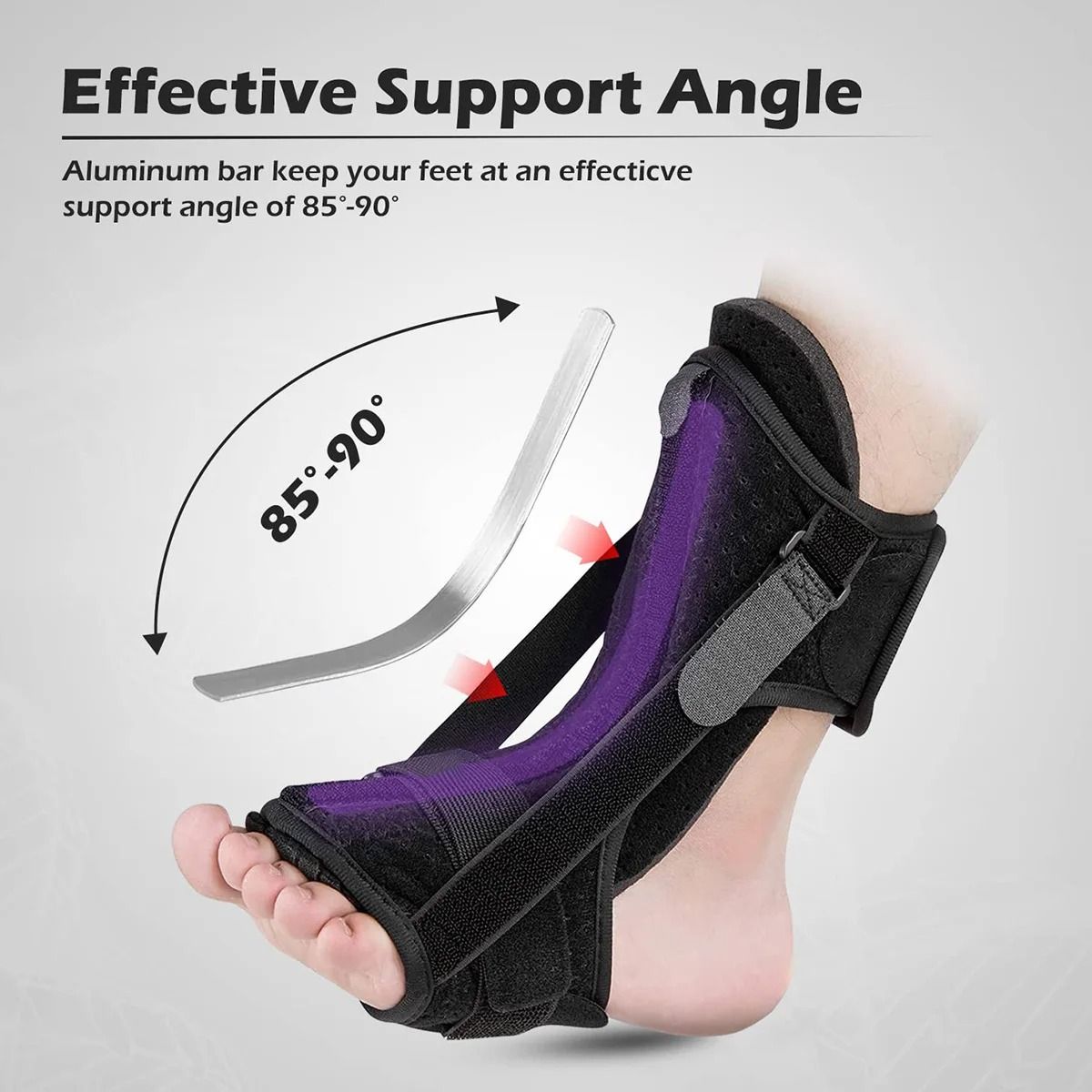 Adjustable Night Splint For Plantar Fasciitis And Achilles Tendon Relief 1
