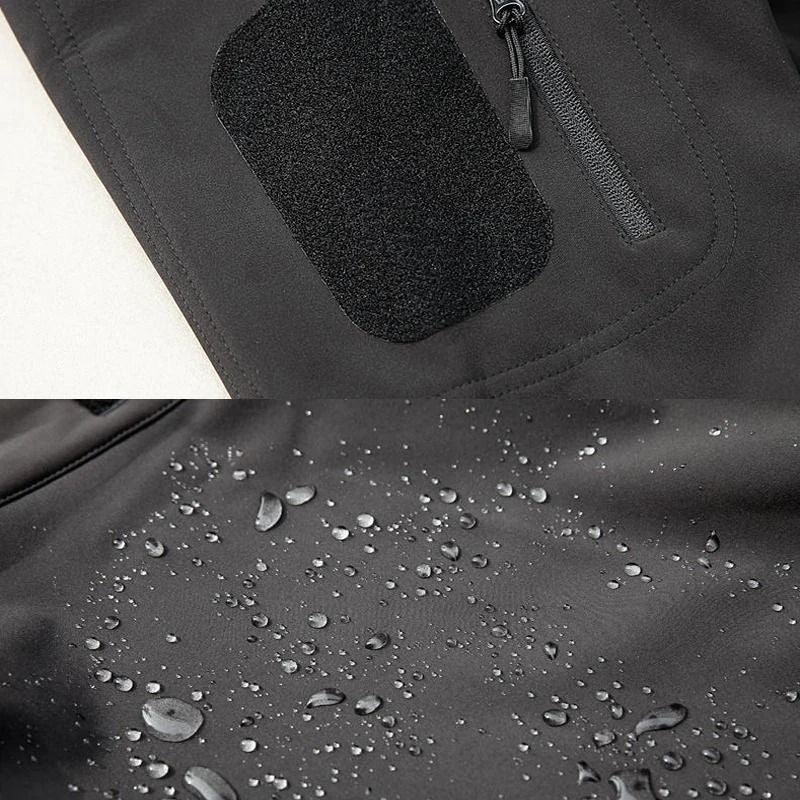 Mens Softshell Fleece Waterproof Jacket And Pants Set For Outdoor Activities 1