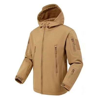 Mens Softshell Fleece Waterproof Jacket And Pants Set For Outdoor Activities 10