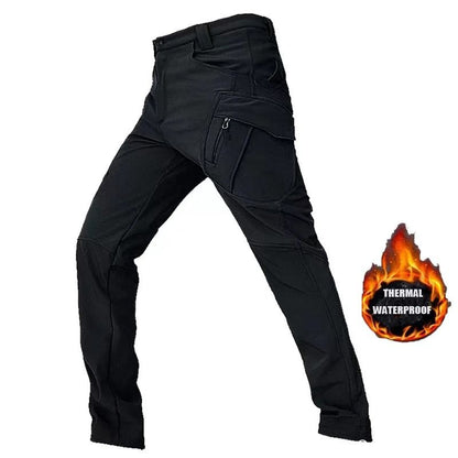 Mens Softshell Fleece Waterproof Jacket And Pants Set For Outdoor Activities 14