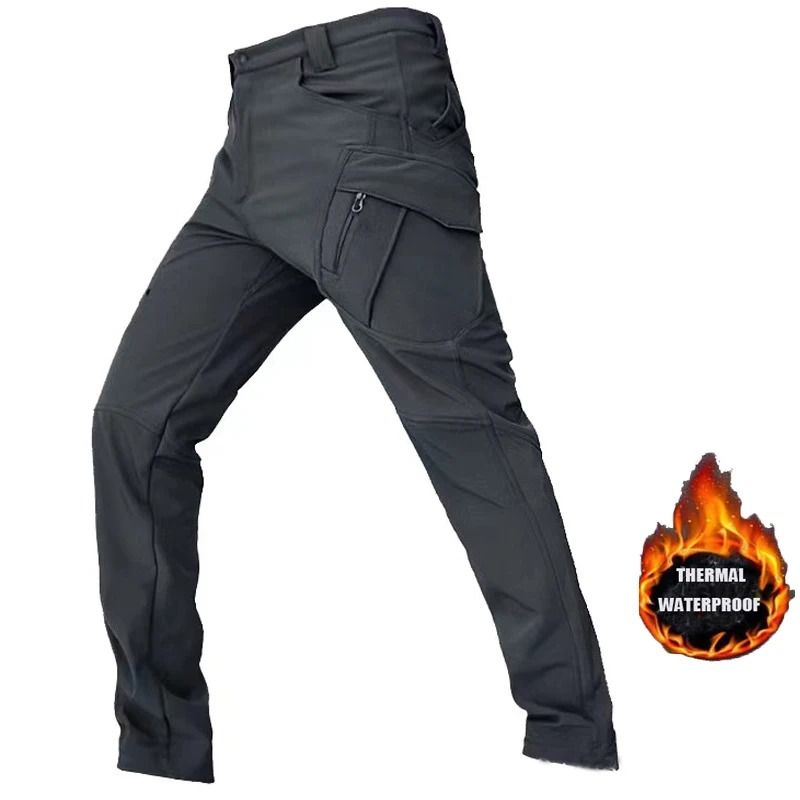 Mens Softshell Fleece Waterproof Jacket And Pants Set For Outdoor Activities 15