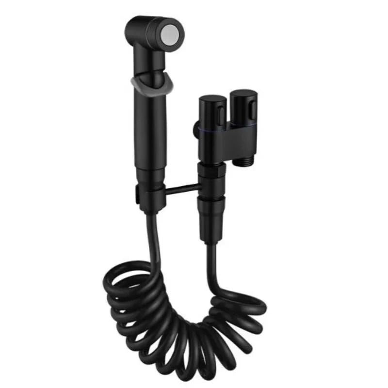Handheld Bidet Toilet Sprayer Set With Adjustable Pressure And Dual Switch 4