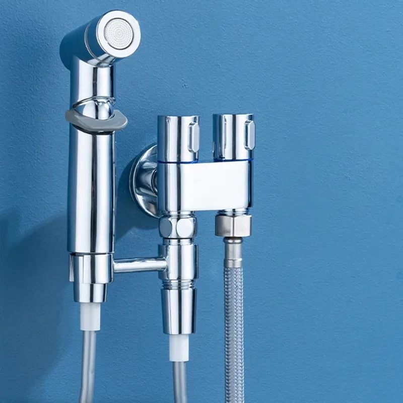 Handheld Bidet Toilet Sprayer Set With Adjustable Pressure And Dual Switch 6