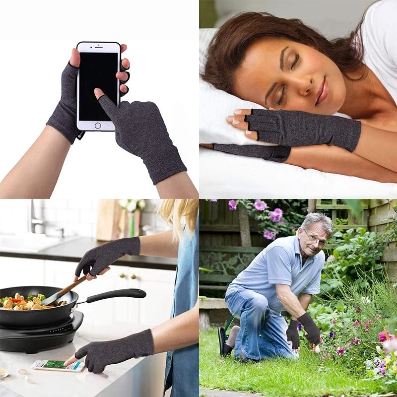 Fingerless Compression Gloves For Pain Relief And Hand Support 4