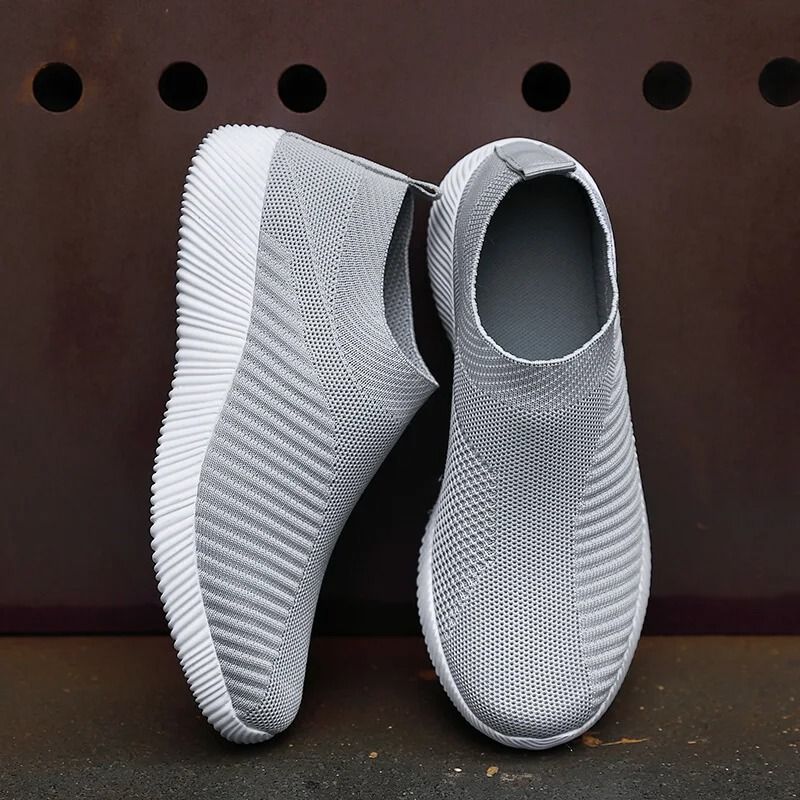Women Vulcanized Shoes Casual Slip On Flats Plus Size