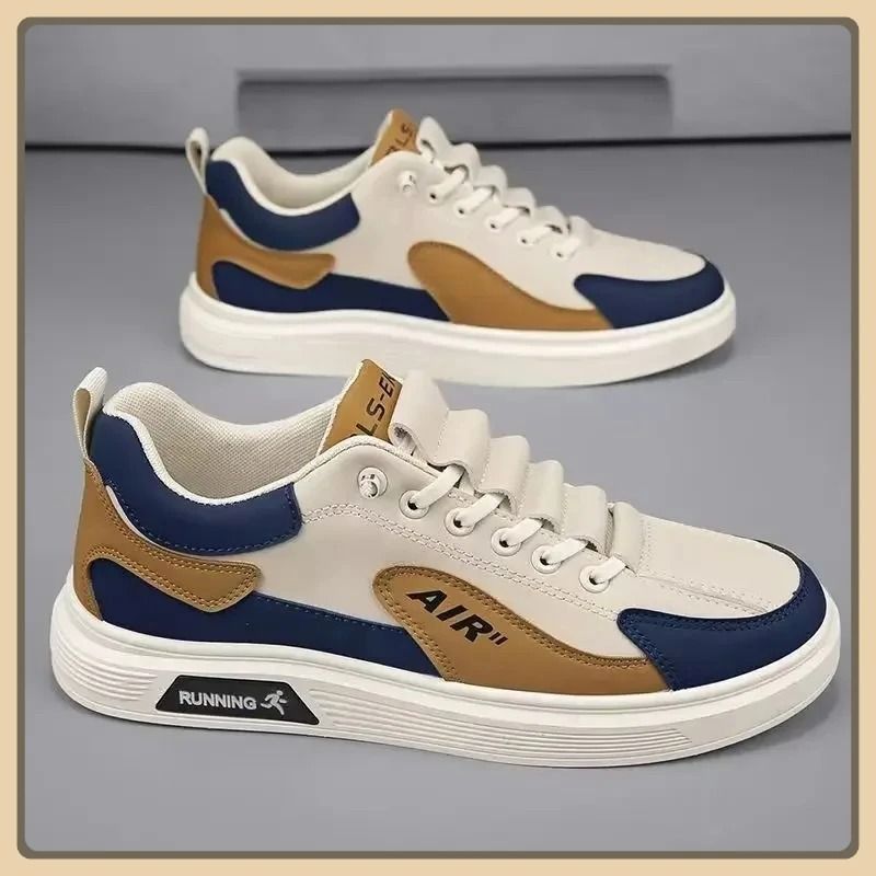 Trend 2025 New Mens Leather Casual Low Top Running Shoes