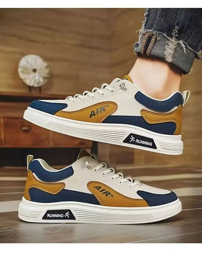 Trend 2025 New Mens Leather Casual Low Top Running Shoes 5