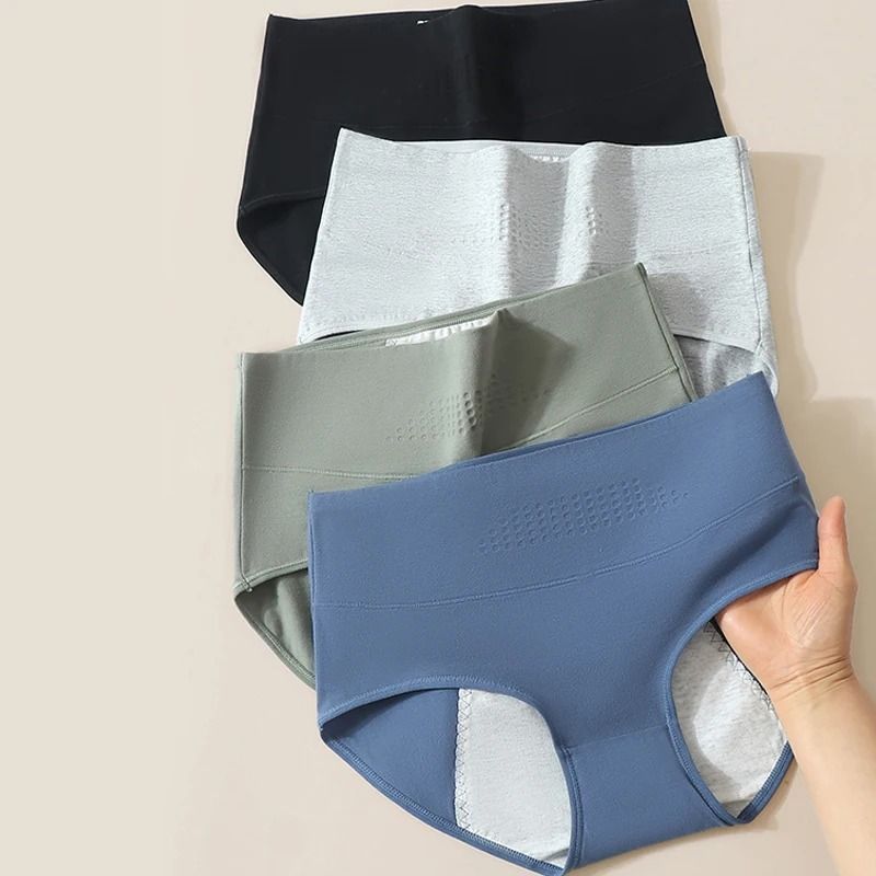 High Waist Leak Proof Cotton Period Panties Plus Size Women Briefs 1