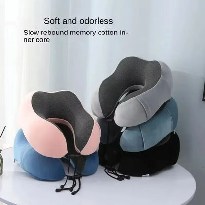 Travel Memory Foam Neck Pillow  UShaped Comfort For Airplanes Cars  Office Naps 1