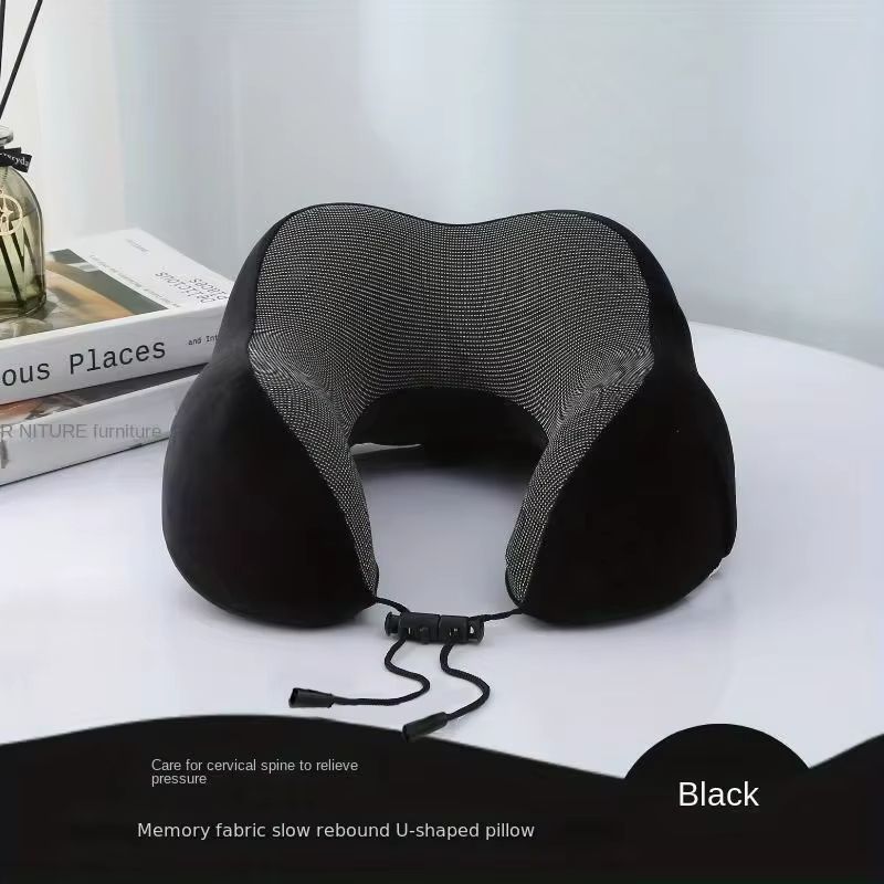 Travel Memory Foam Neck Pillow  UShaped Comfort For Airplanes Cars  Office Naps 3
