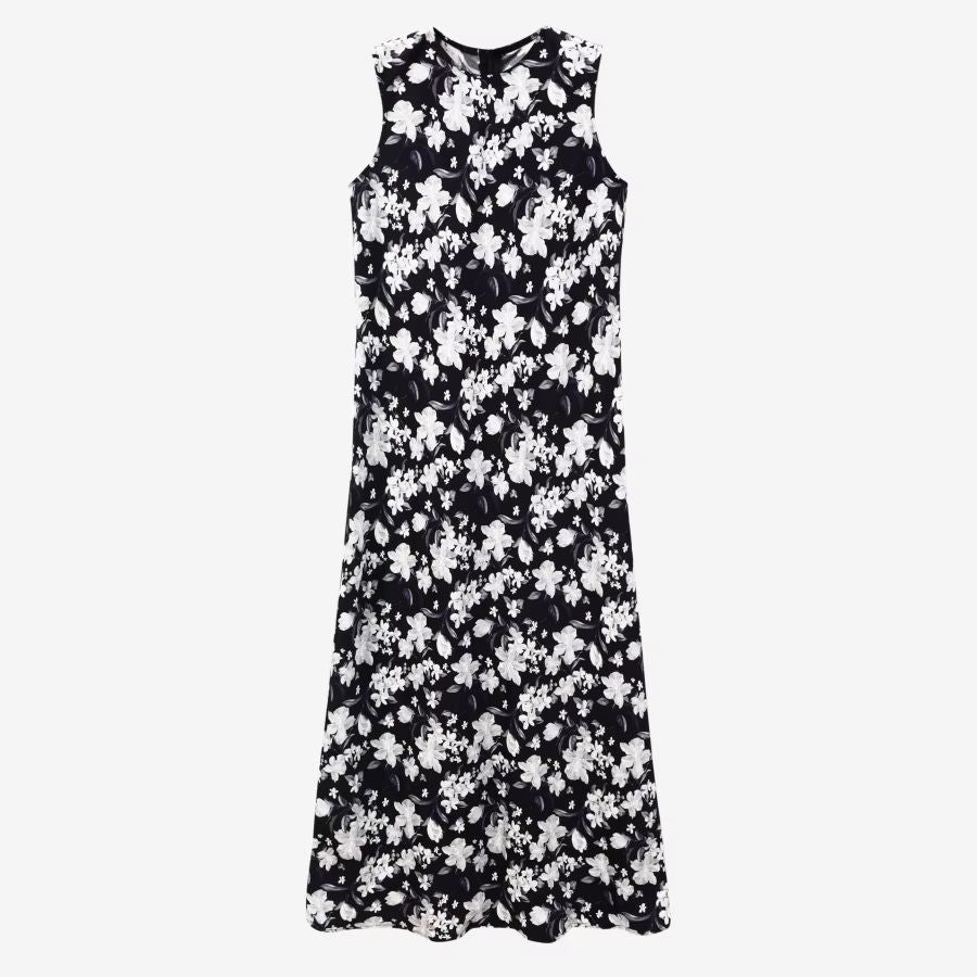 Spring Summer Satin Maxi Dress With Knitted Top  Elegant 2Piece Set For Women 13