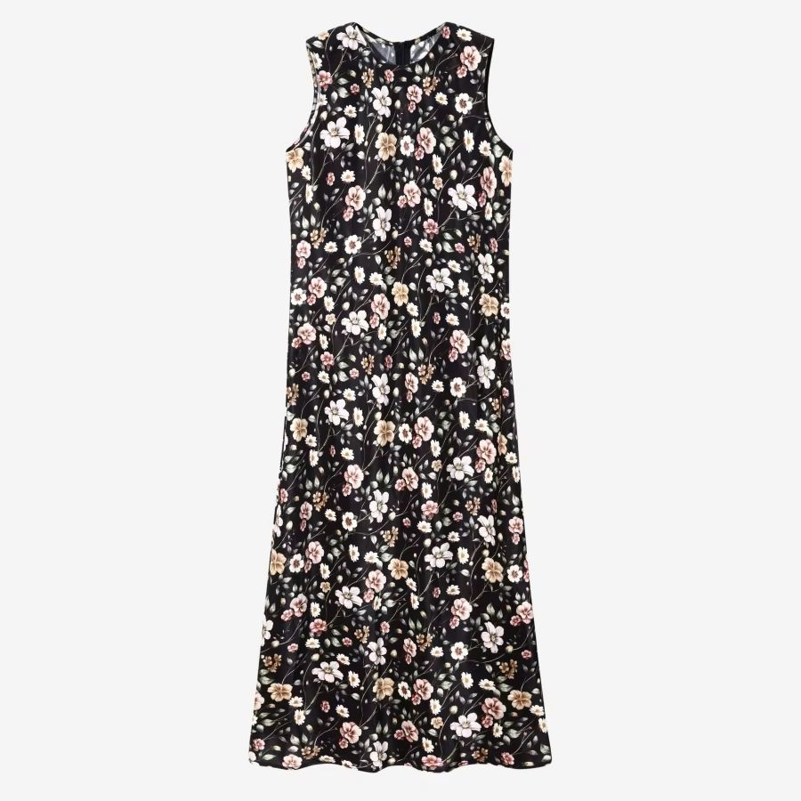Spring Summer Satin Maxi Dress With Knitted Top  Elegant 2Piece Set For Women 16