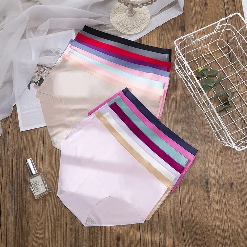 Ice Silk Seamless Plus Size Womens Underwear Soft Breathable Invisible Comfort 2