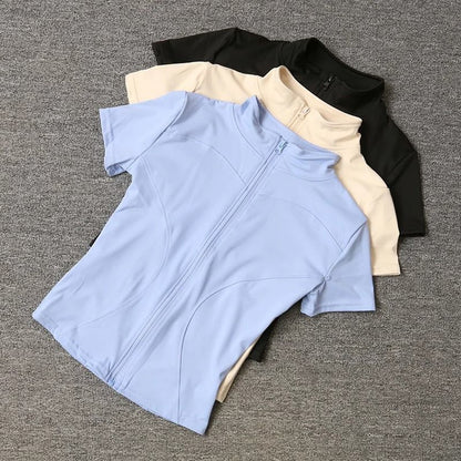 Waist-Slimming Zip Up Top for Women Lightweight and Quick Dry