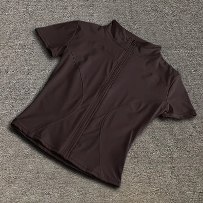 WaistSlimming Zip Up Top For Women Lightweight And Quick Dry 1