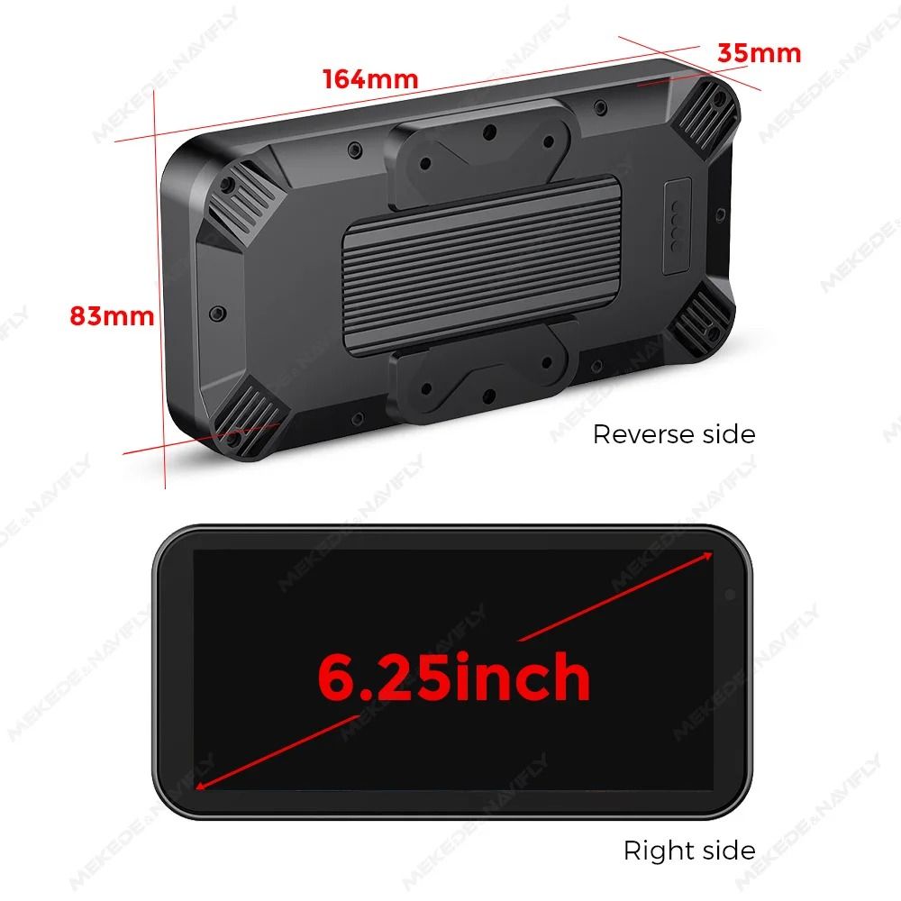 Waterproof Motorcycle GPS With CarPlay Android Auto And Optional DVR TPMS 5