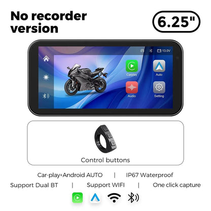Waterproof Motorcycle GPS With CarPlay Android Auto And Optional DVR TPMS 6