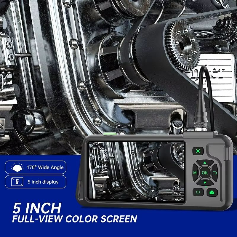 5Inch IPS Screen Industrial Endoscope Camera  HD 1080P Autofocus Borescope With Waterproof Lens Opt 1