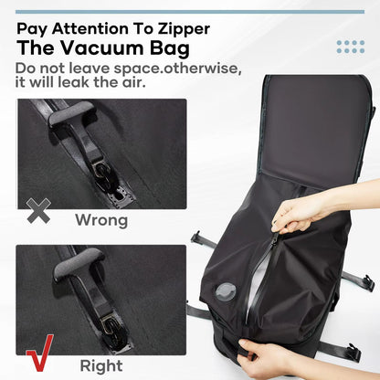 Mens Vacuum Compression Travel Backpack  Expandable 156inch Laptop Bag  Ryanair Cabin Size CarryOn 4