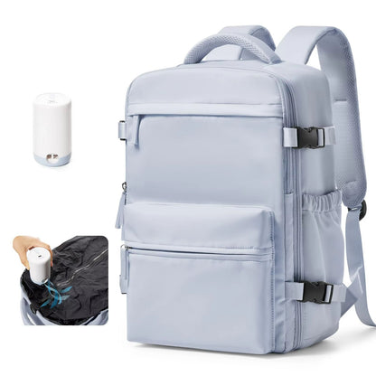 Mens Vacuum Compression Travel Backpack  Expandable 156inch Laptop Bag  Ryanair Cabin Size CarryOn 11